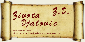 Života Đalović vizit kartica